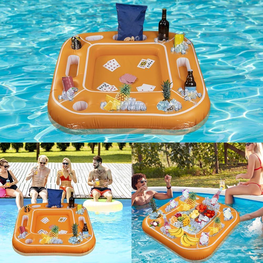 Mesa Flotante para Juegos de Pool GNYOGO 96.5x96.5cm Blanca
