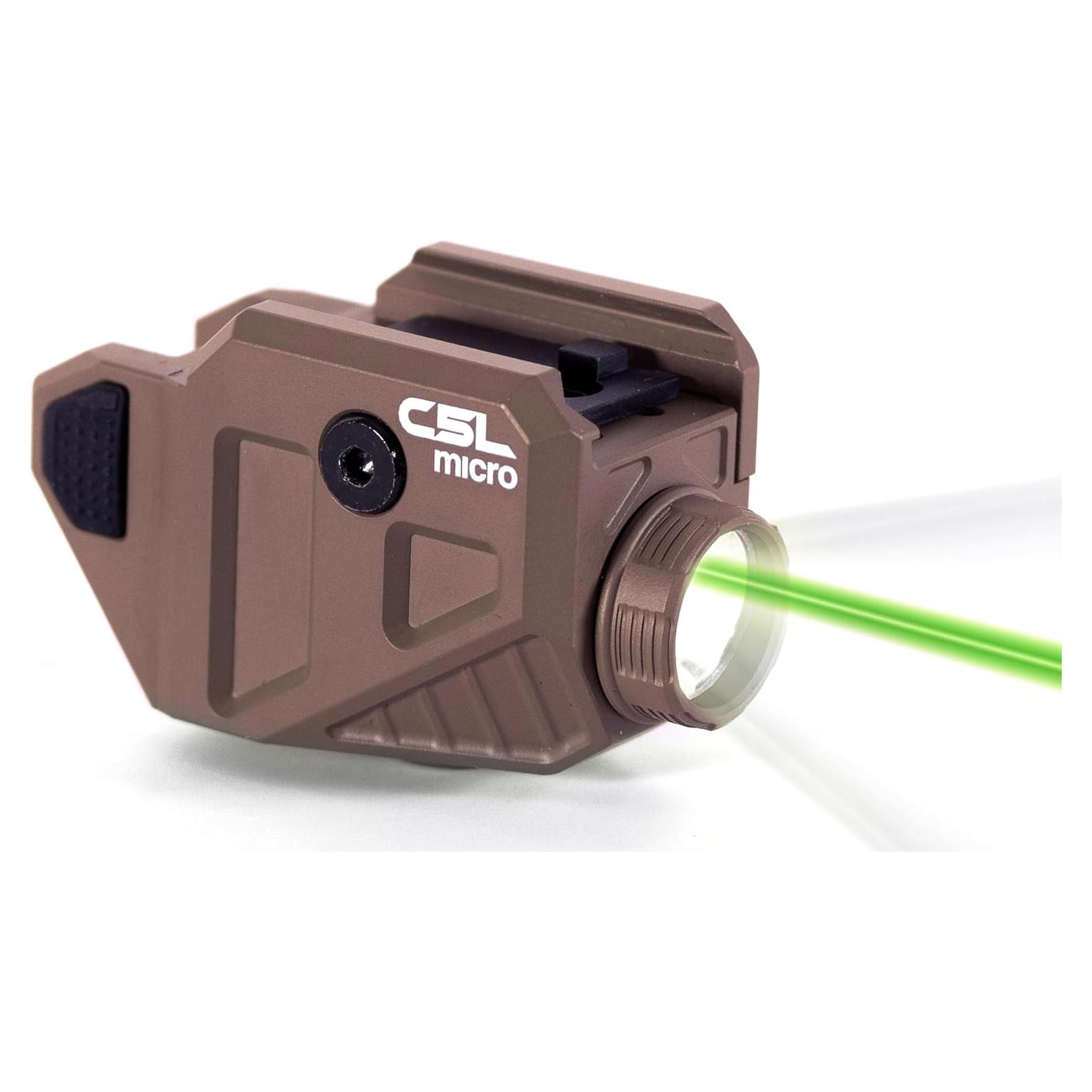 Visor Láser Verde C5L Viridian con Luz Táctica Recargable