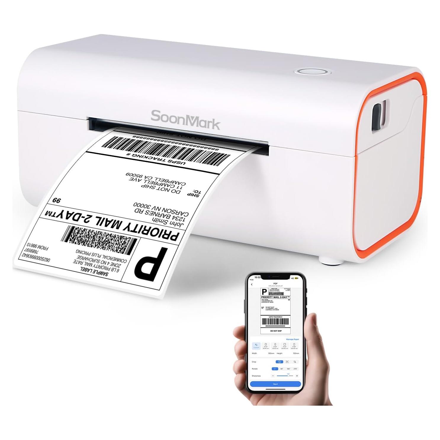 Impresora Térmica de Etiquetas Bluetooth Soonmark M4201 4x6