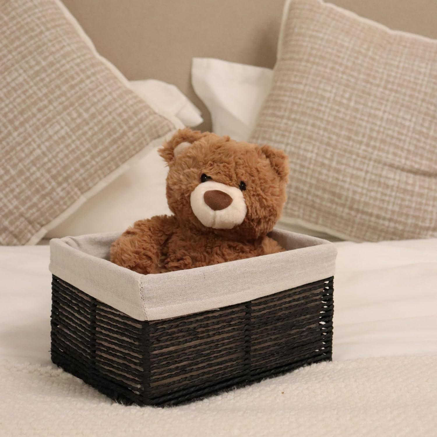 Cesta de Almacenamiento Rectangular GYASVWU - Negro Pequeño