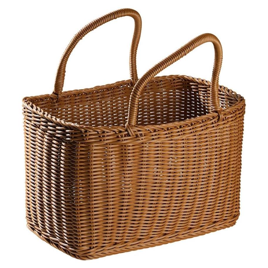 Canasta Ovalada de Plástico Tejida MAGICLULU 37x32x18cm