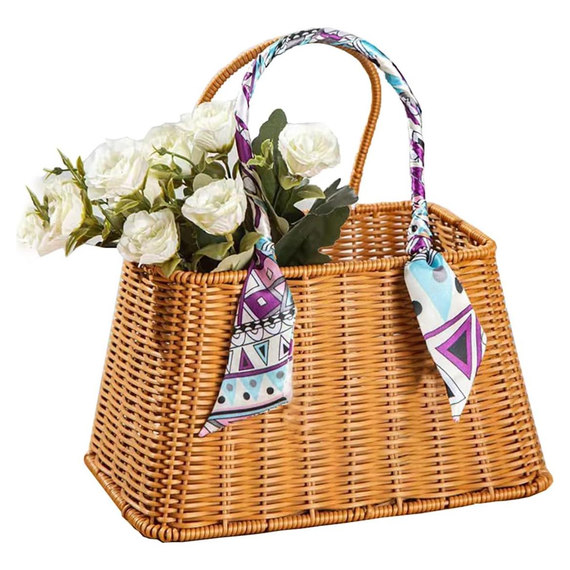 Cesta Tejida a Mano RT&BS - Cesta Decorativa Multifuncional