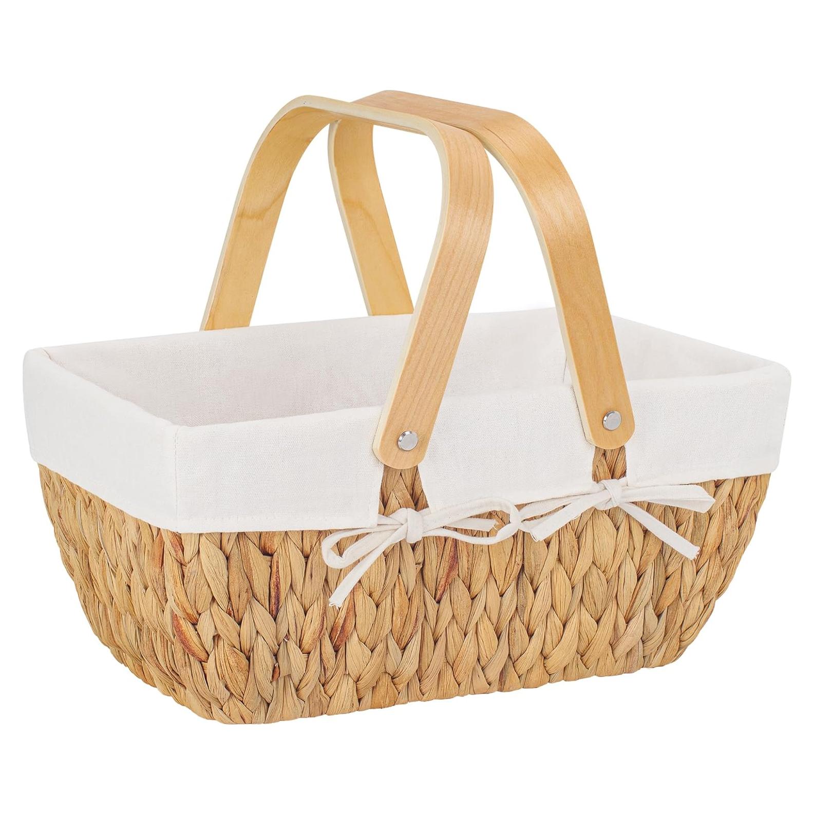 Cesta de Picnic de Mimbre StorageWorks con Forro 38 cm