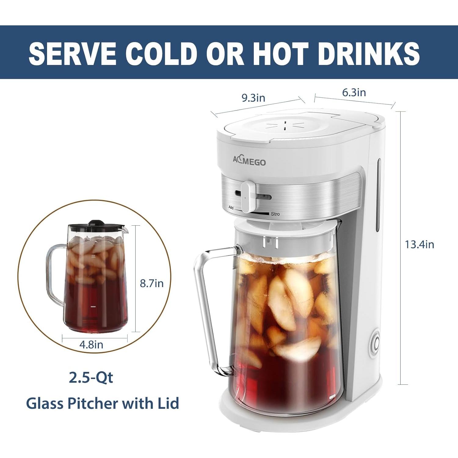 Hacedor de Té Helado Aemego 2.5L con Filtro Reutilizable