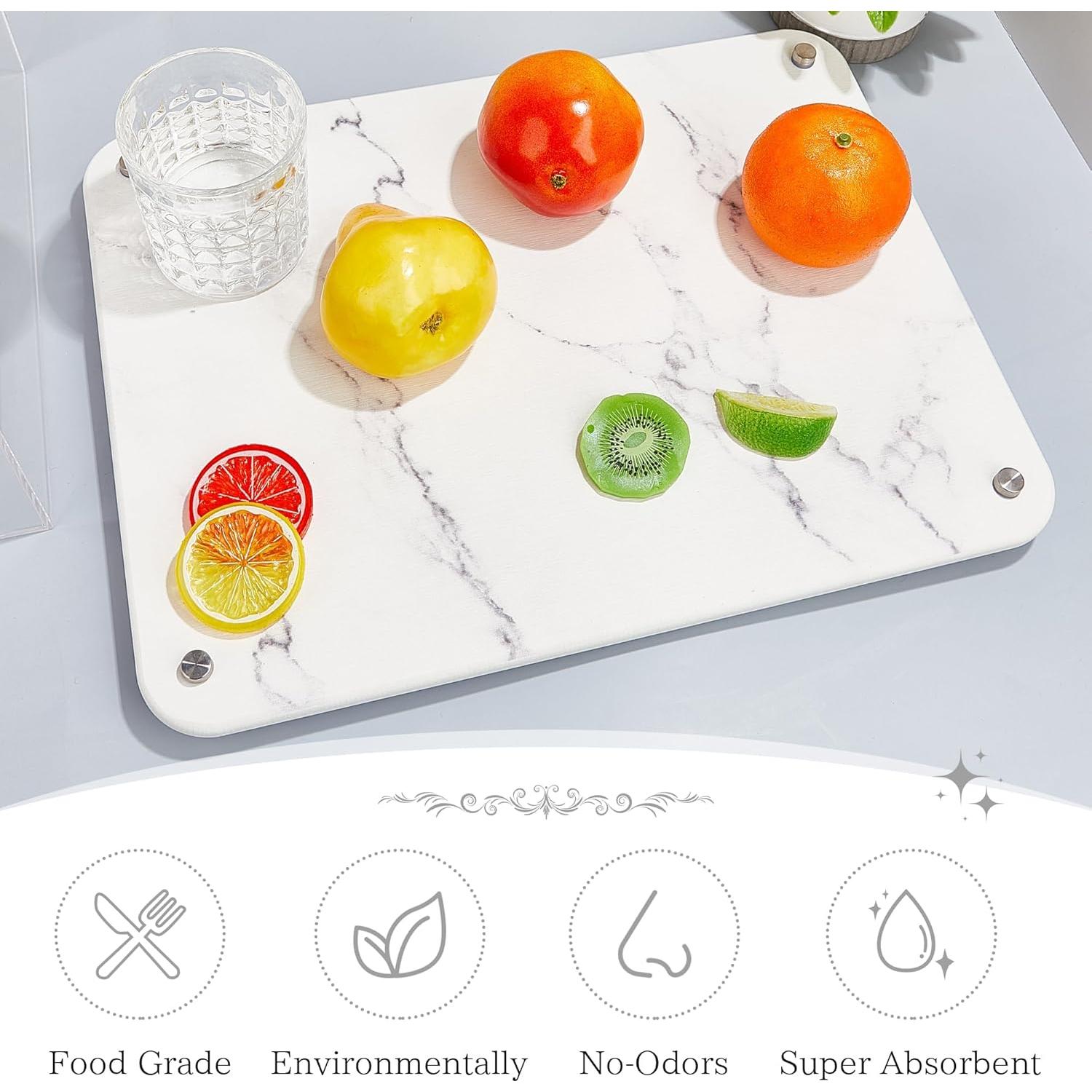 Alfombrilla de Secado Rápido Amviner de Diatomita 40x30cm Mármol