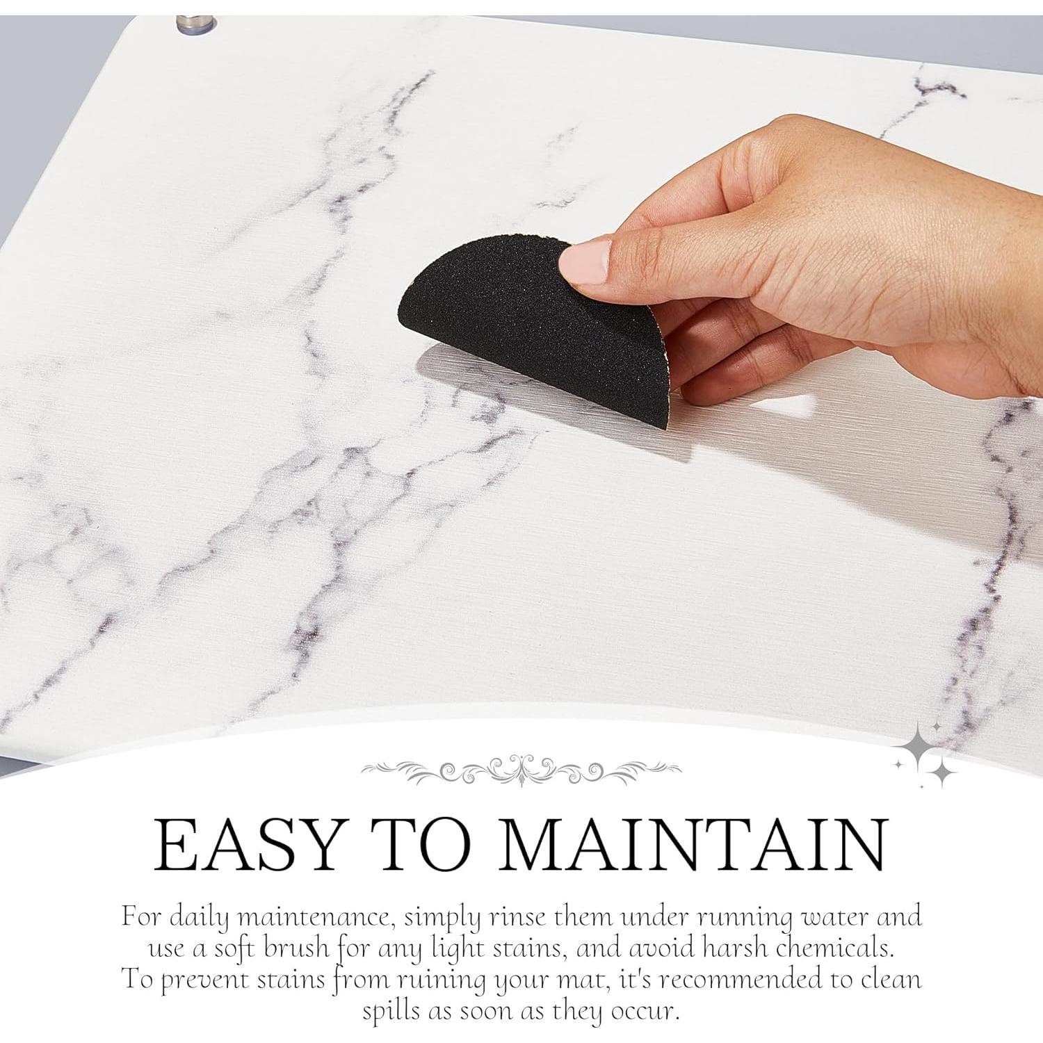 Alfombrilla de Secado Rápido Amviner de Diatomita 40x30cm Mármol