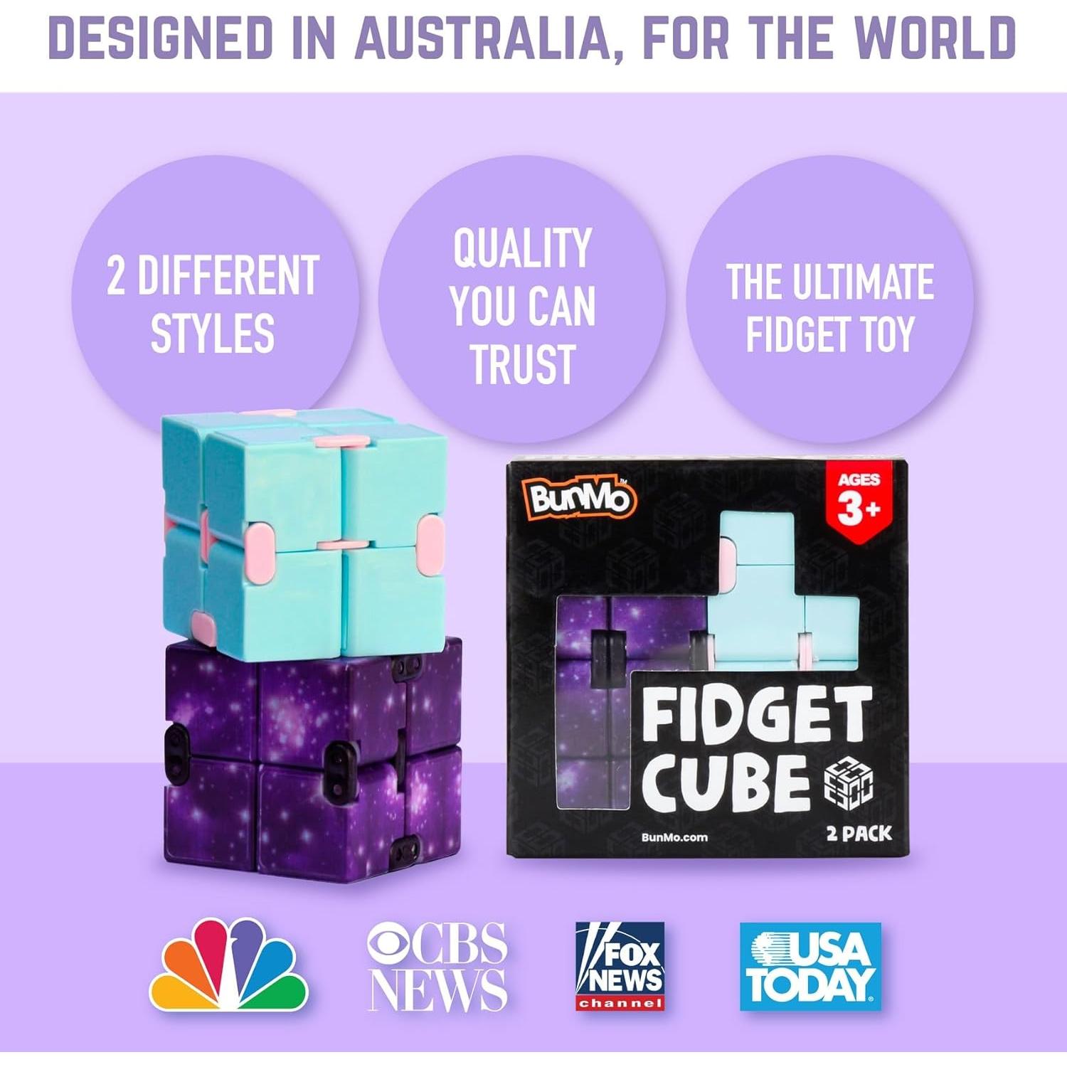 Cubo Infinito BUNMO Antiestrés Paquete de 2 - Juguetes