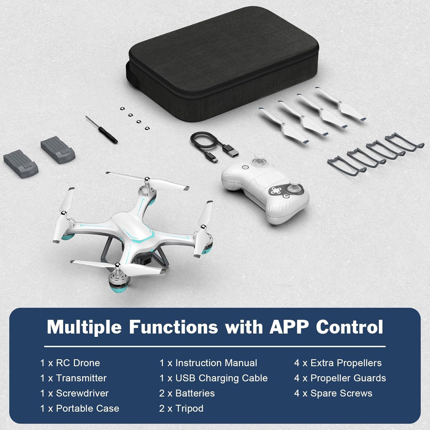 Drone Hiturbo JY013 con cámara HD 1080P y 2 baterías