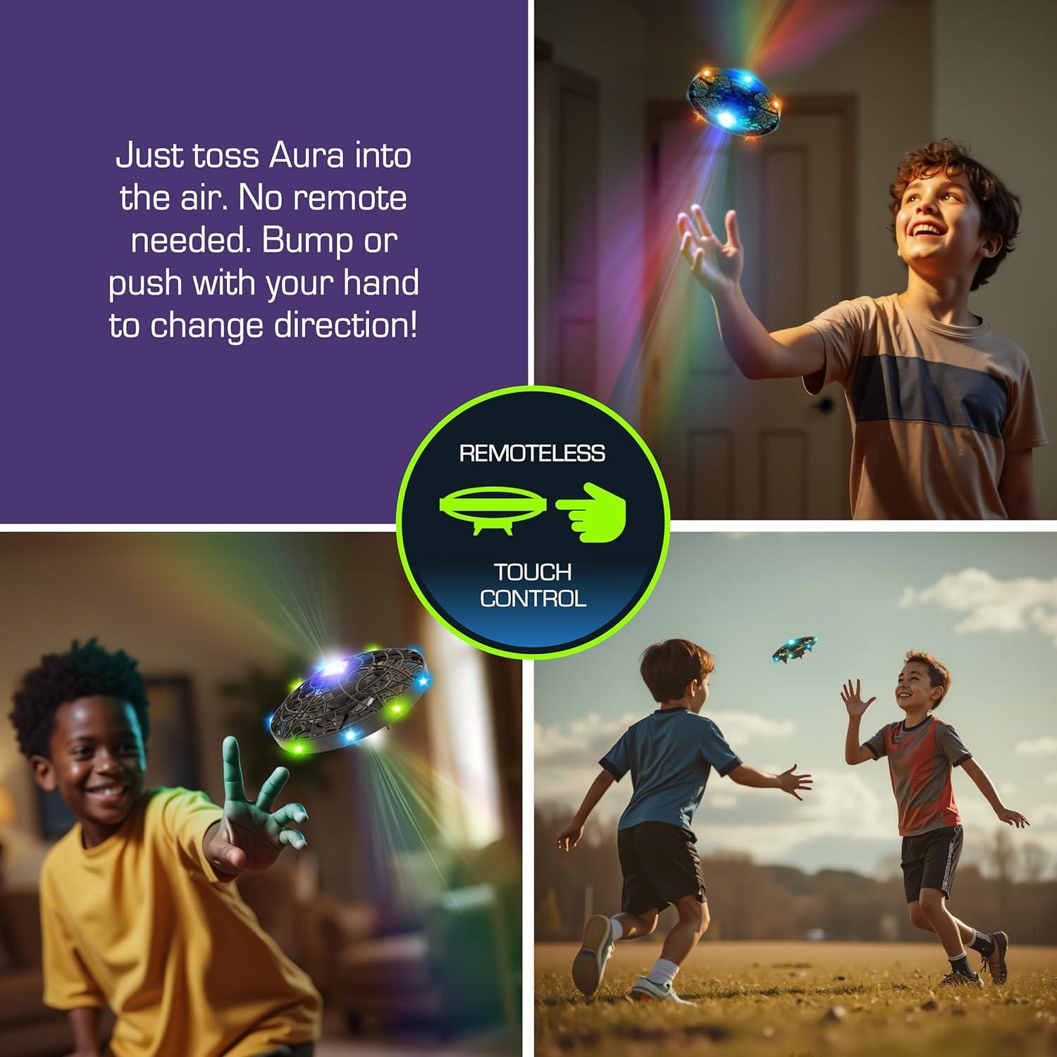 Drone Ligero Sky Viper Aura con Control Táctil y LEDs