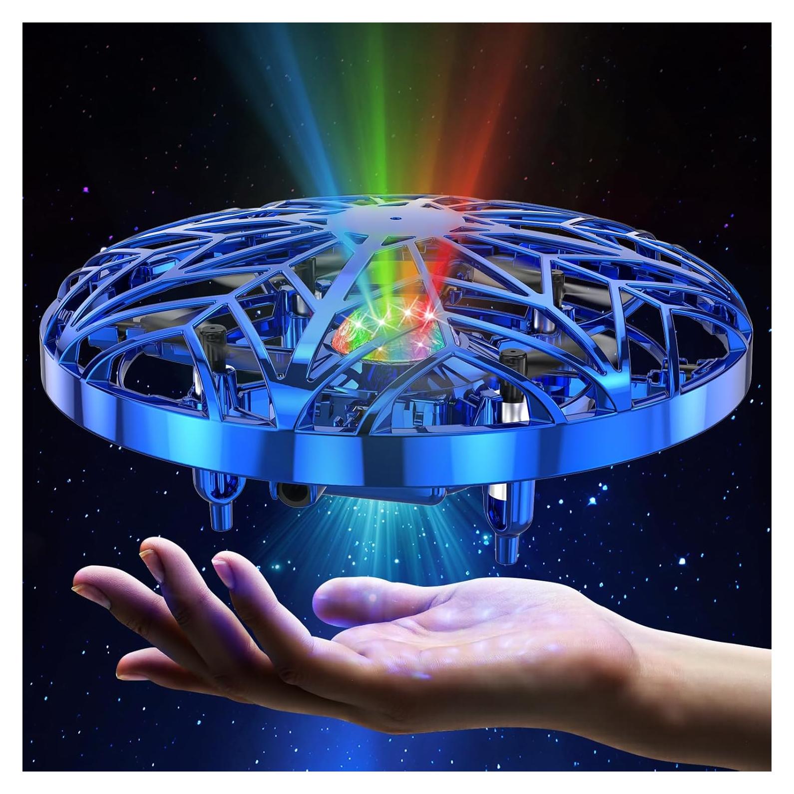 Dron Juguete Fynhvi TXD-3SD Azul con Control Manual y LED