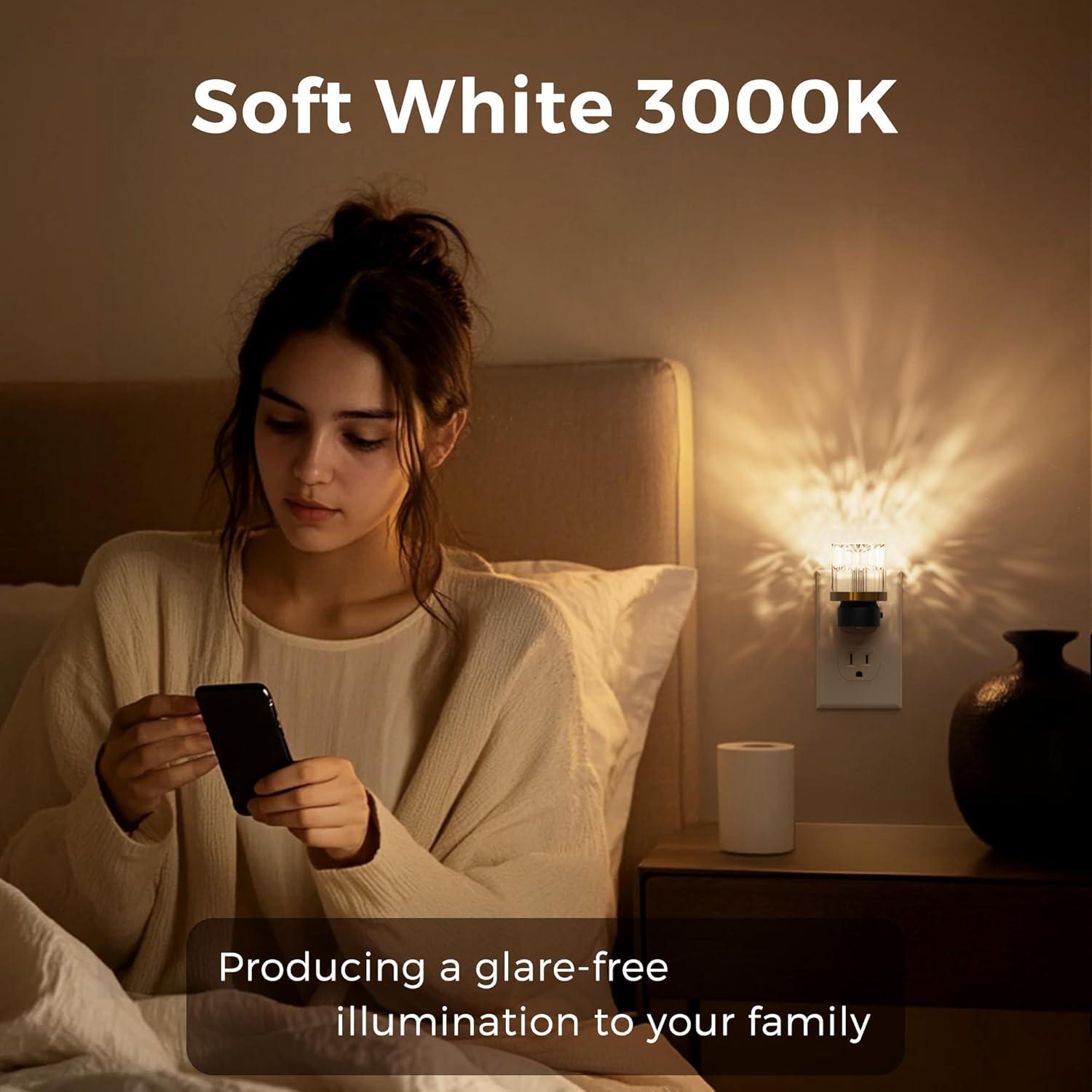 Luz Nocturna LED LOHAS 2 Paquete 3000K Sensor Automático