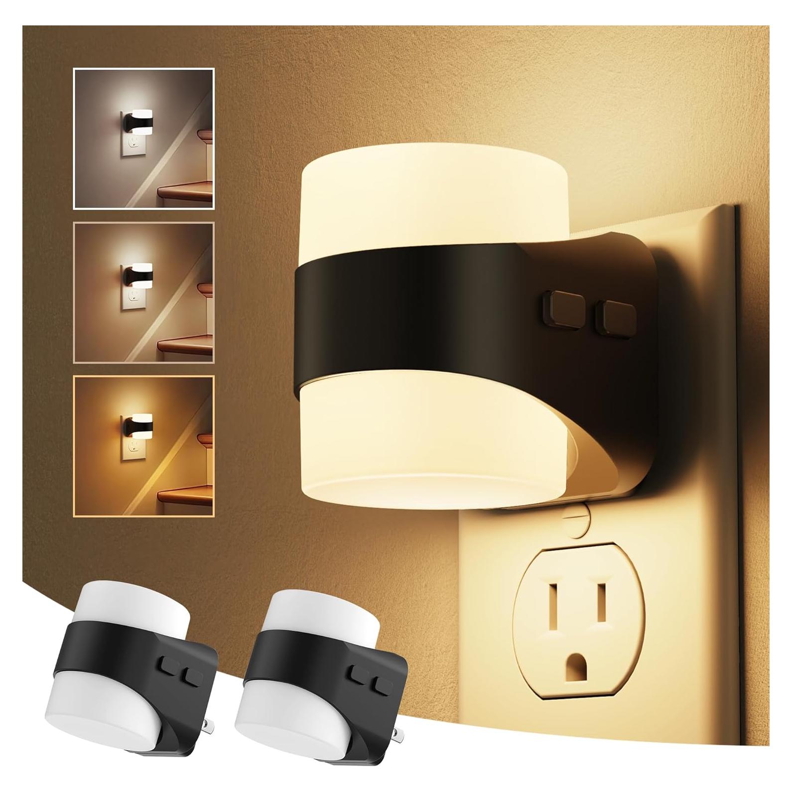 L LOHAS LED Luces Nocturnas Enchufables Dimmables 1W 2 Pzas