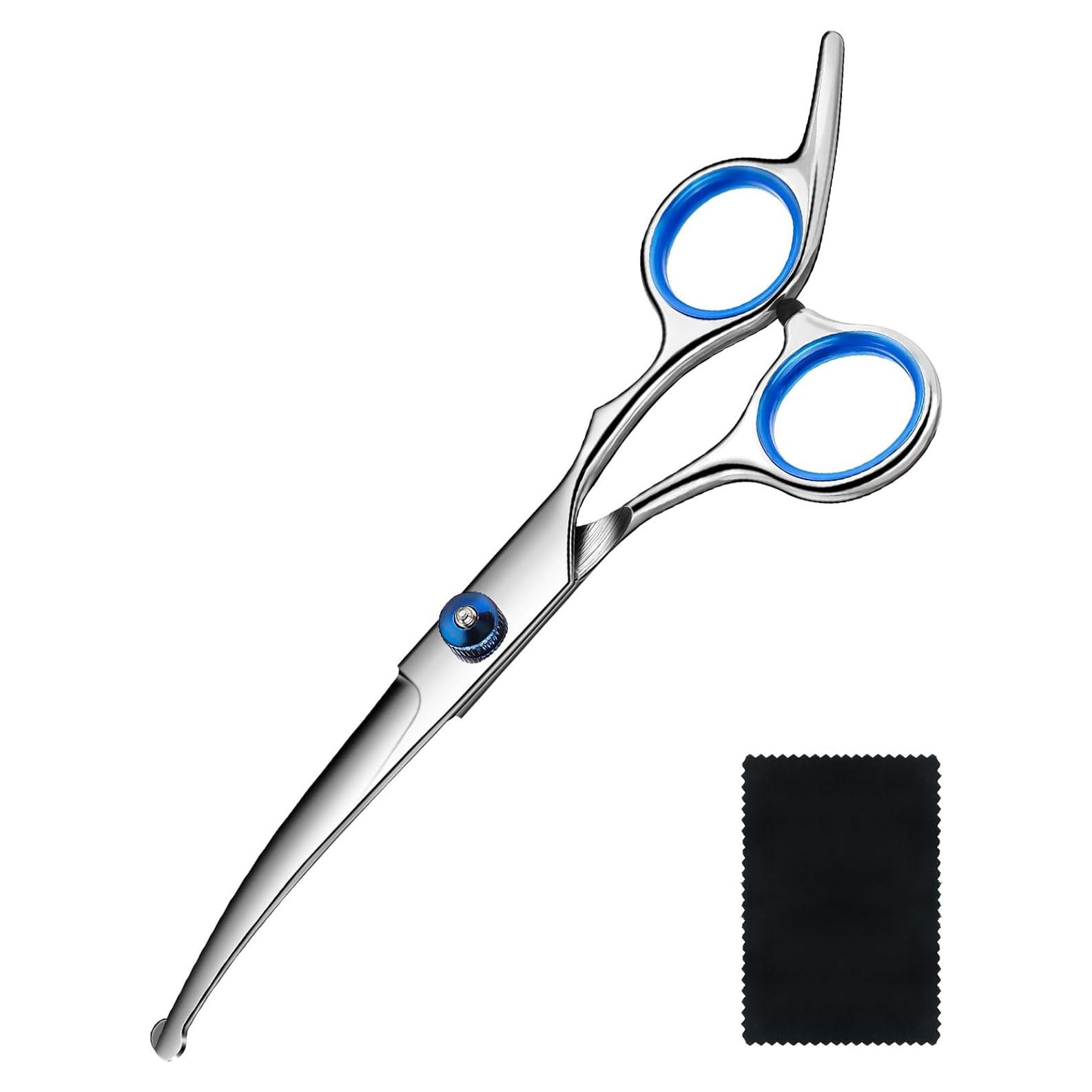 Tijeras Curvadas para Aseo de Perros GORITZ Acero Inoxidable