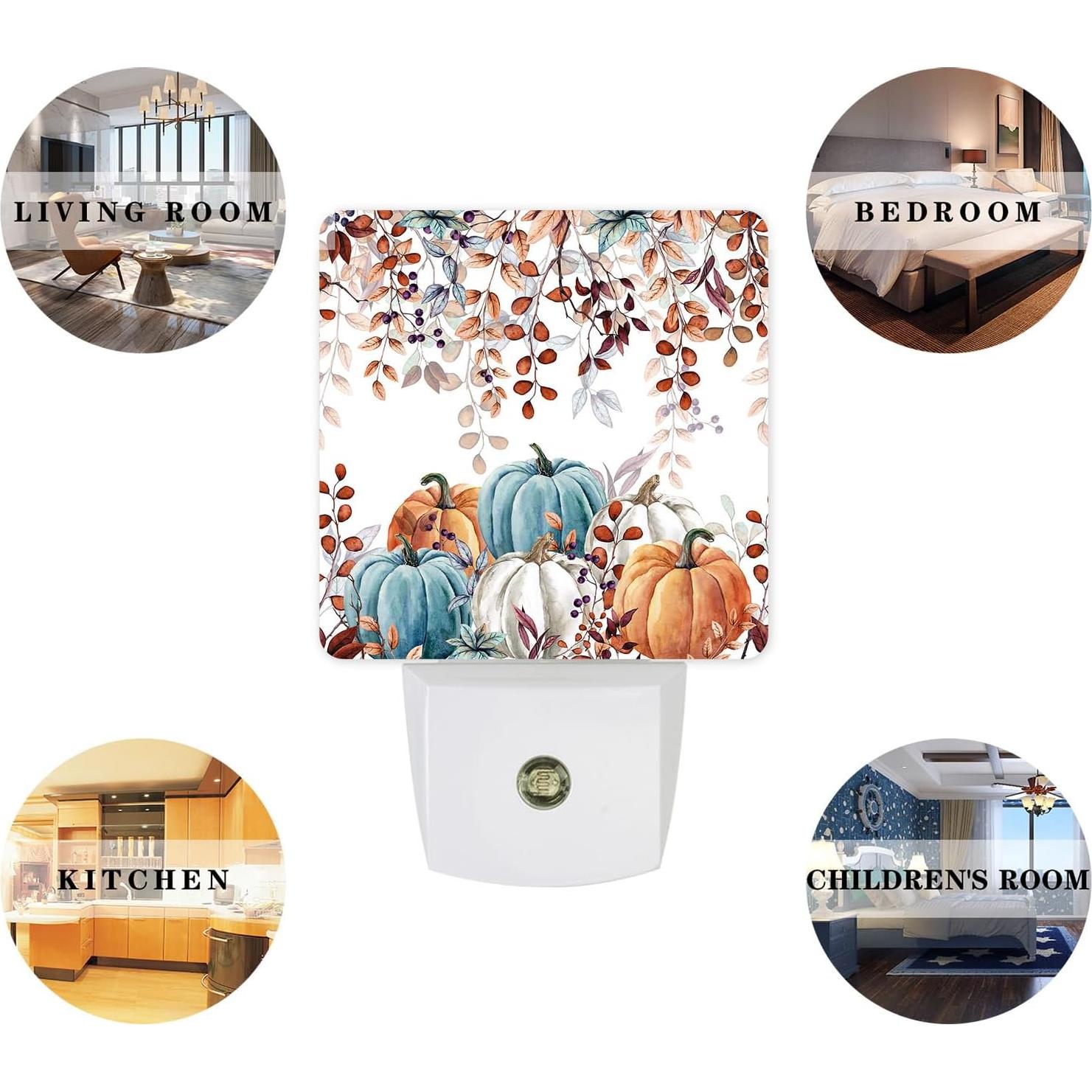 Luz Nocturna LED Calabaza Home L6 con Sensor Automático