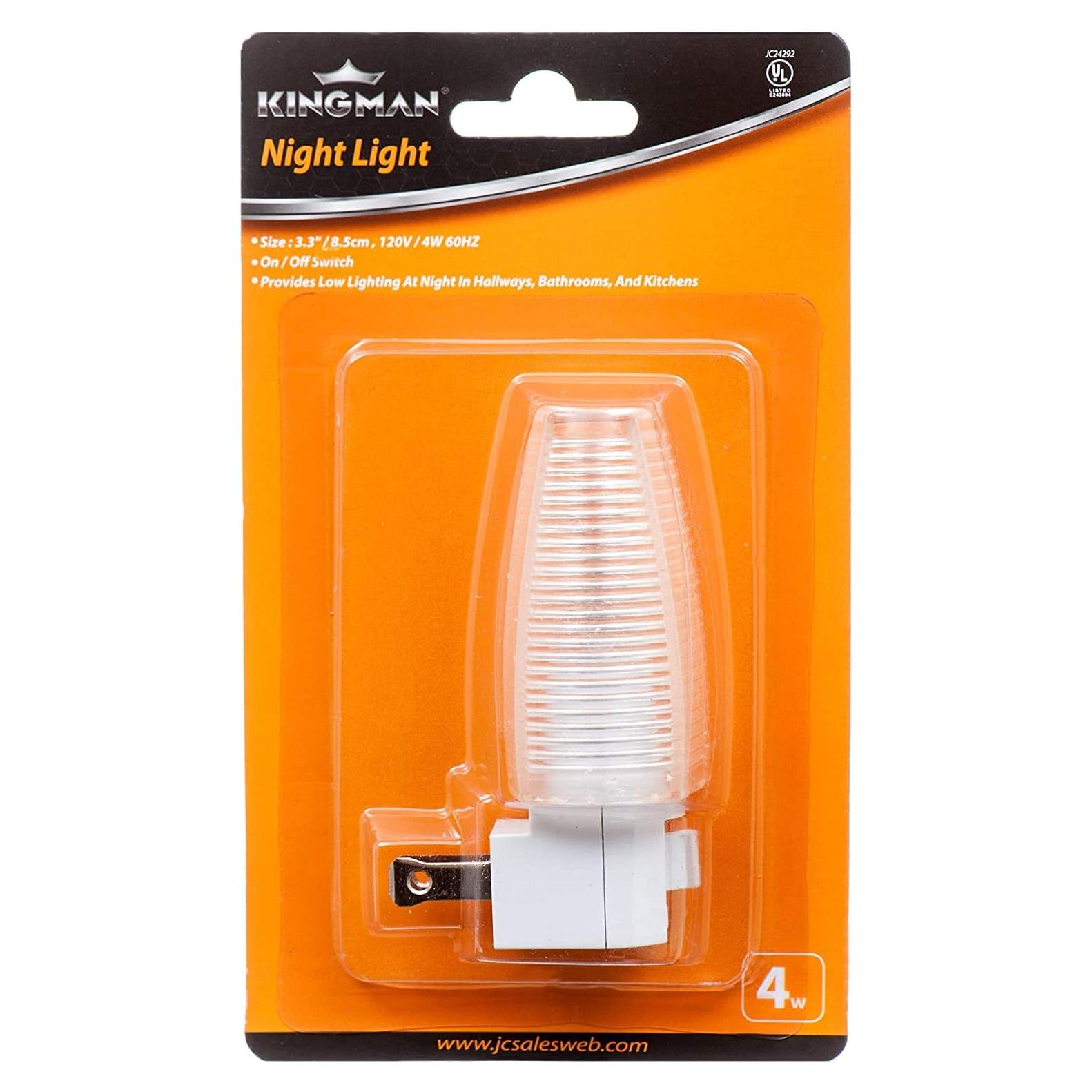 Luz Nocturna Enchufable Kingman 4W Blanco Cálido UL Listada