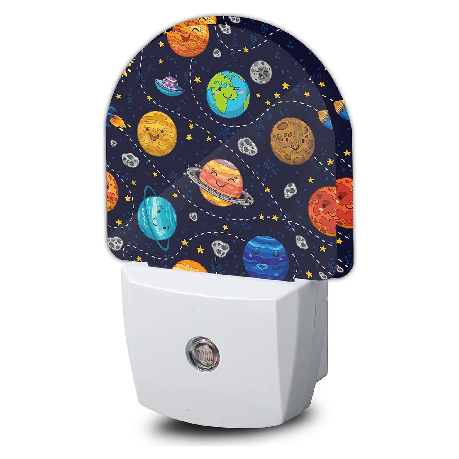 Luz Nocturna LED AOWULA Planetas Espaciales 0.5W con Sensor