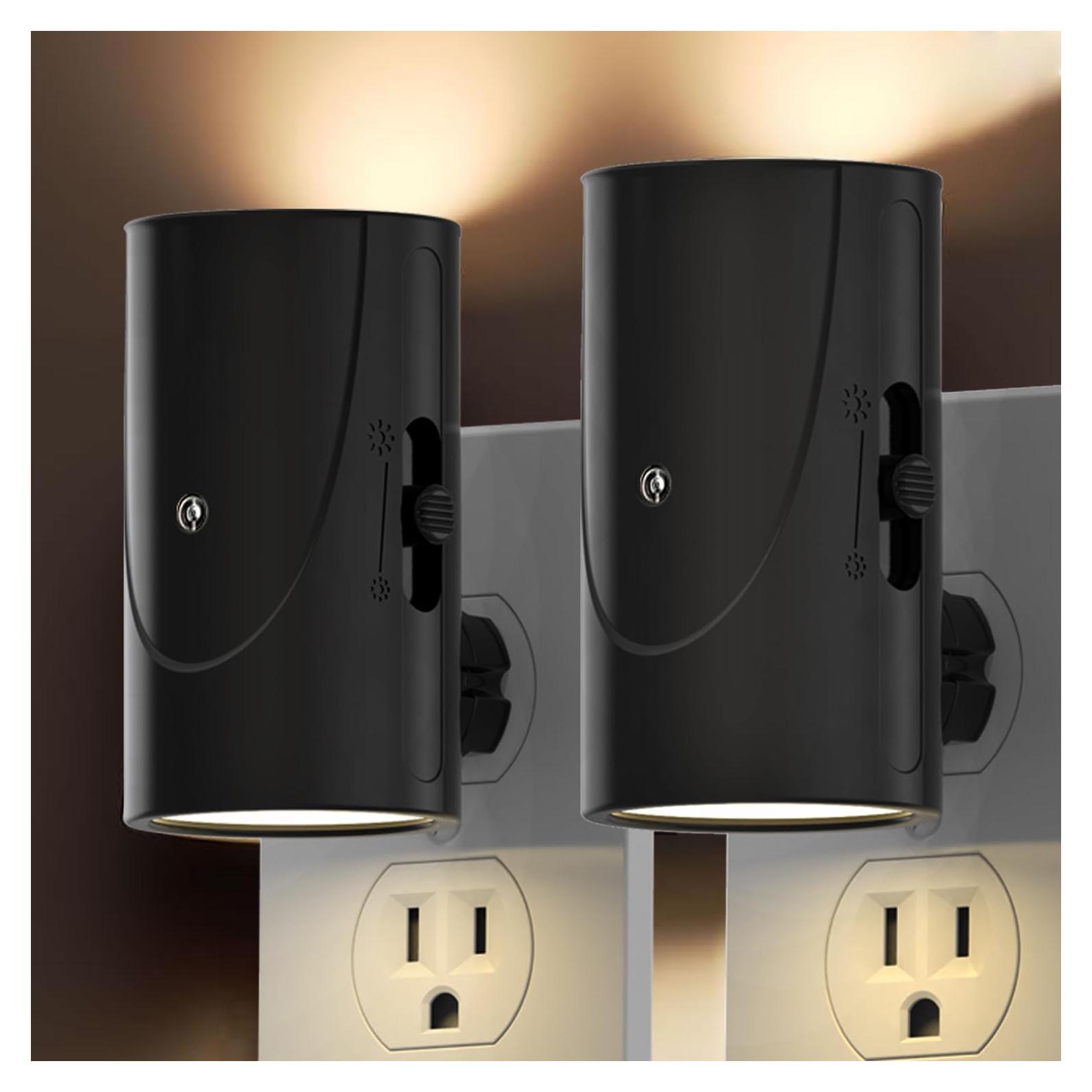 Luz Nocturna LED Niocomio Enchufable 2 Piezas 3000K Ajustable