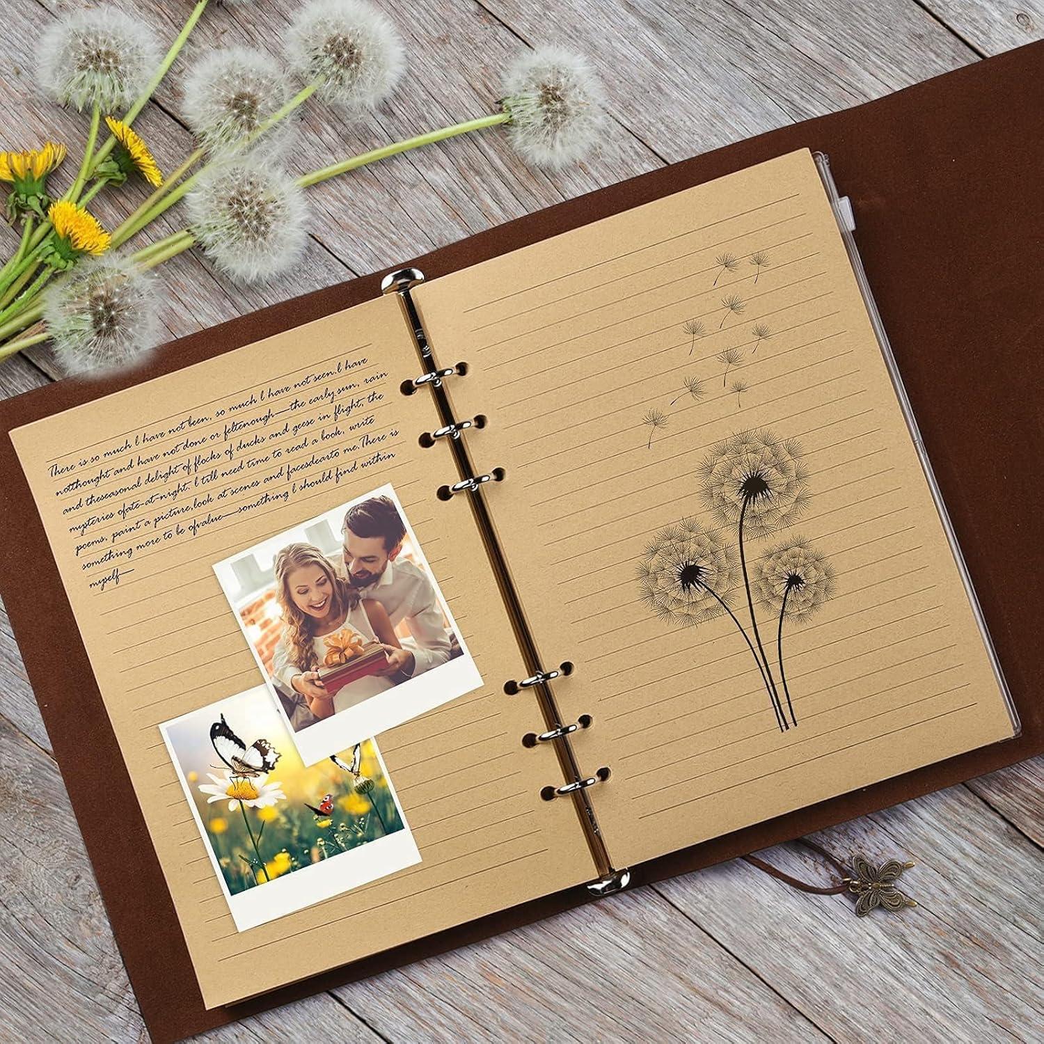 Cuaderno de Piel OMEYA A5 Azul Recargable con Bolsillos