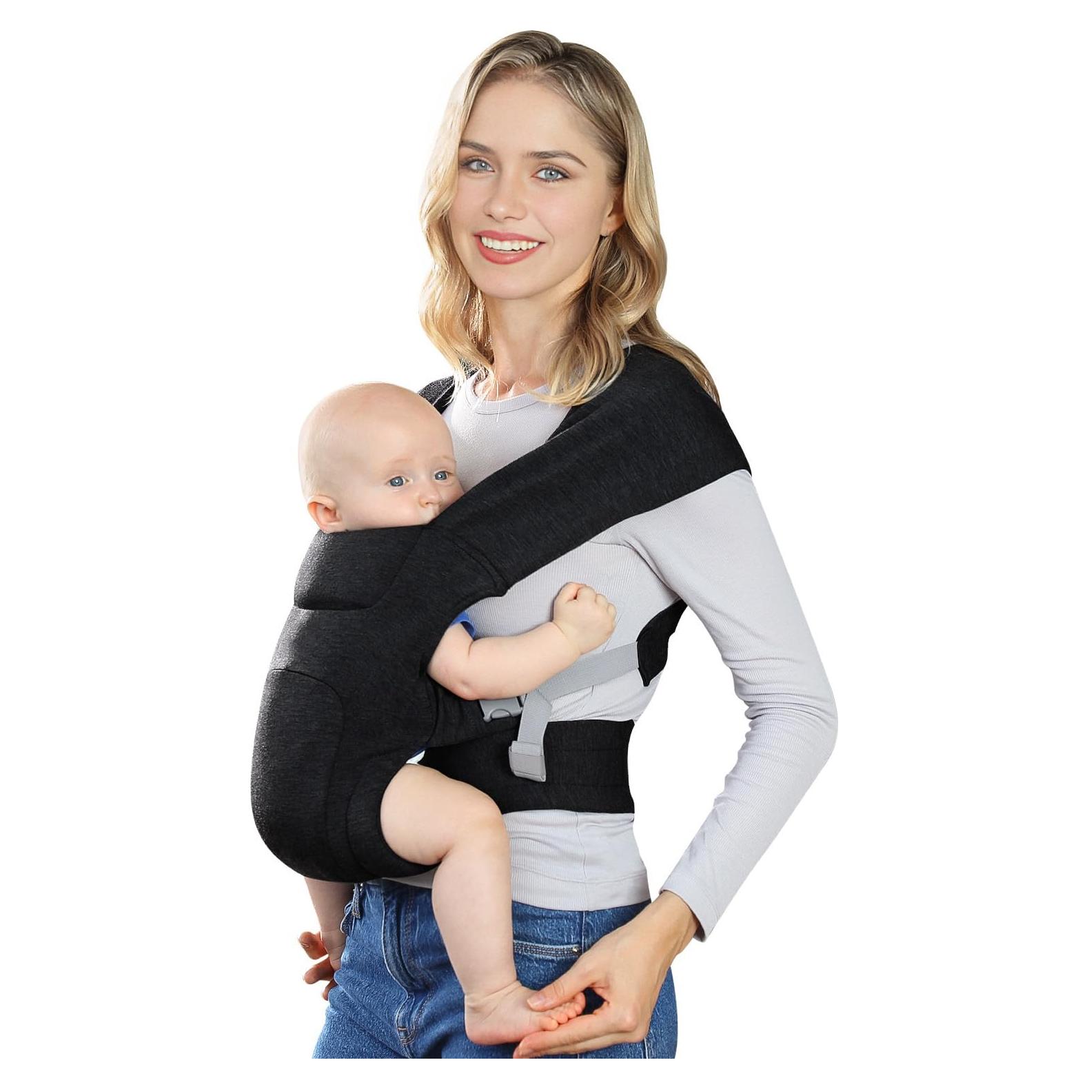 Portabebés ergonómico negro para recién nacidos YM019