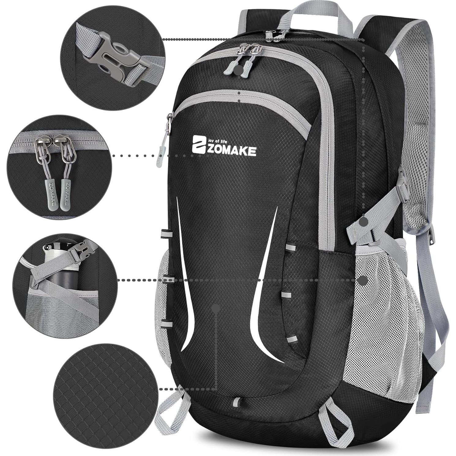 Mochila Plegable ZOMAKE 35L Resistente al Agua para Senderismo