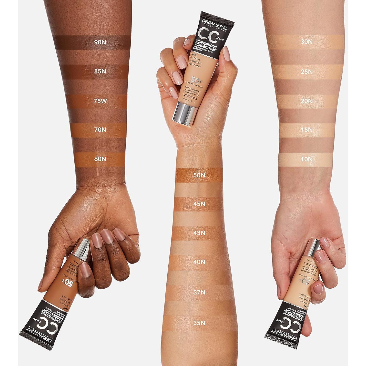 Dermablend CC Crema Base Tono 10N Claro SPF 50+ Cobertura Completa