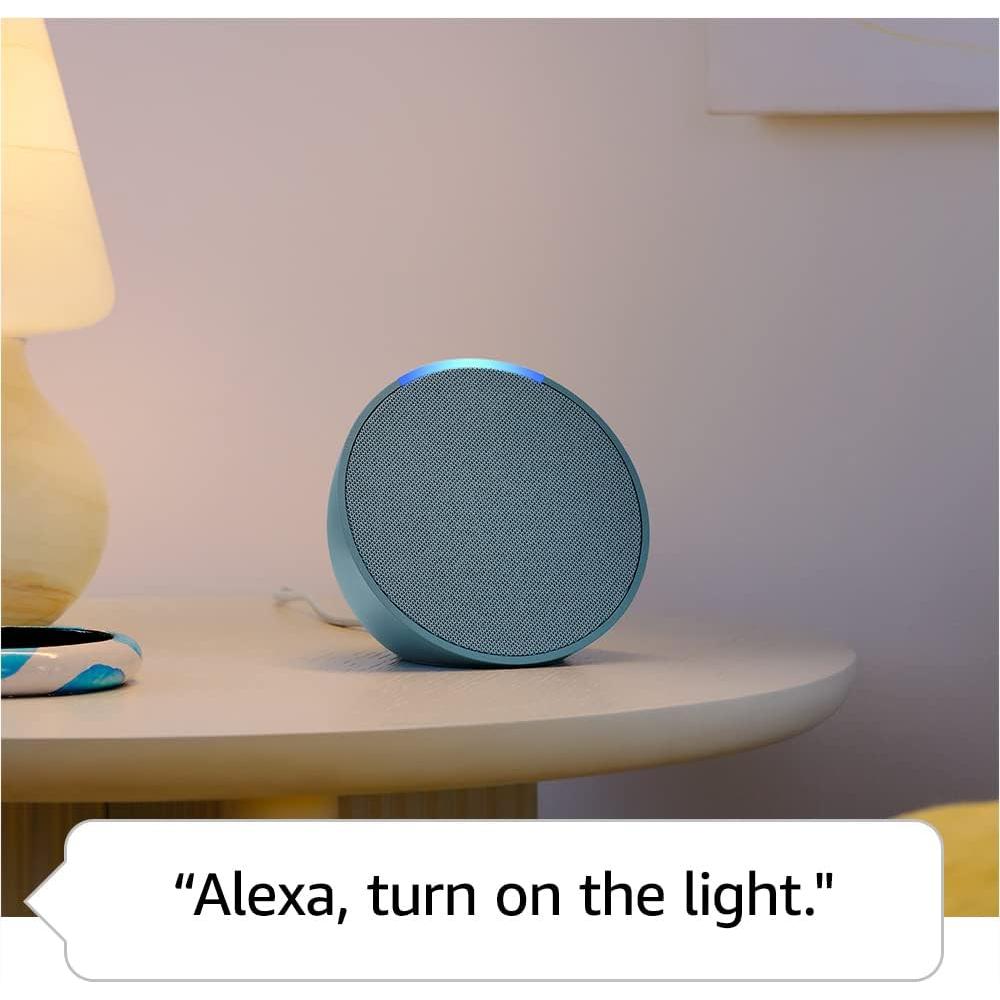 Like-New Amazon Echo Pop (newest model), Our smallest Alexa speaker, Fits in any room, Charcoal