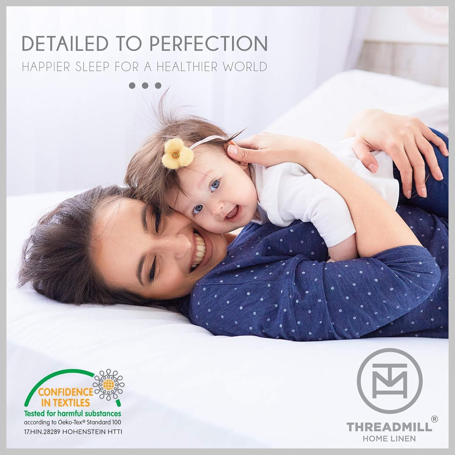 Juego de Sábanas Twin Threadmill 800 Hilos Jacquard Algodón