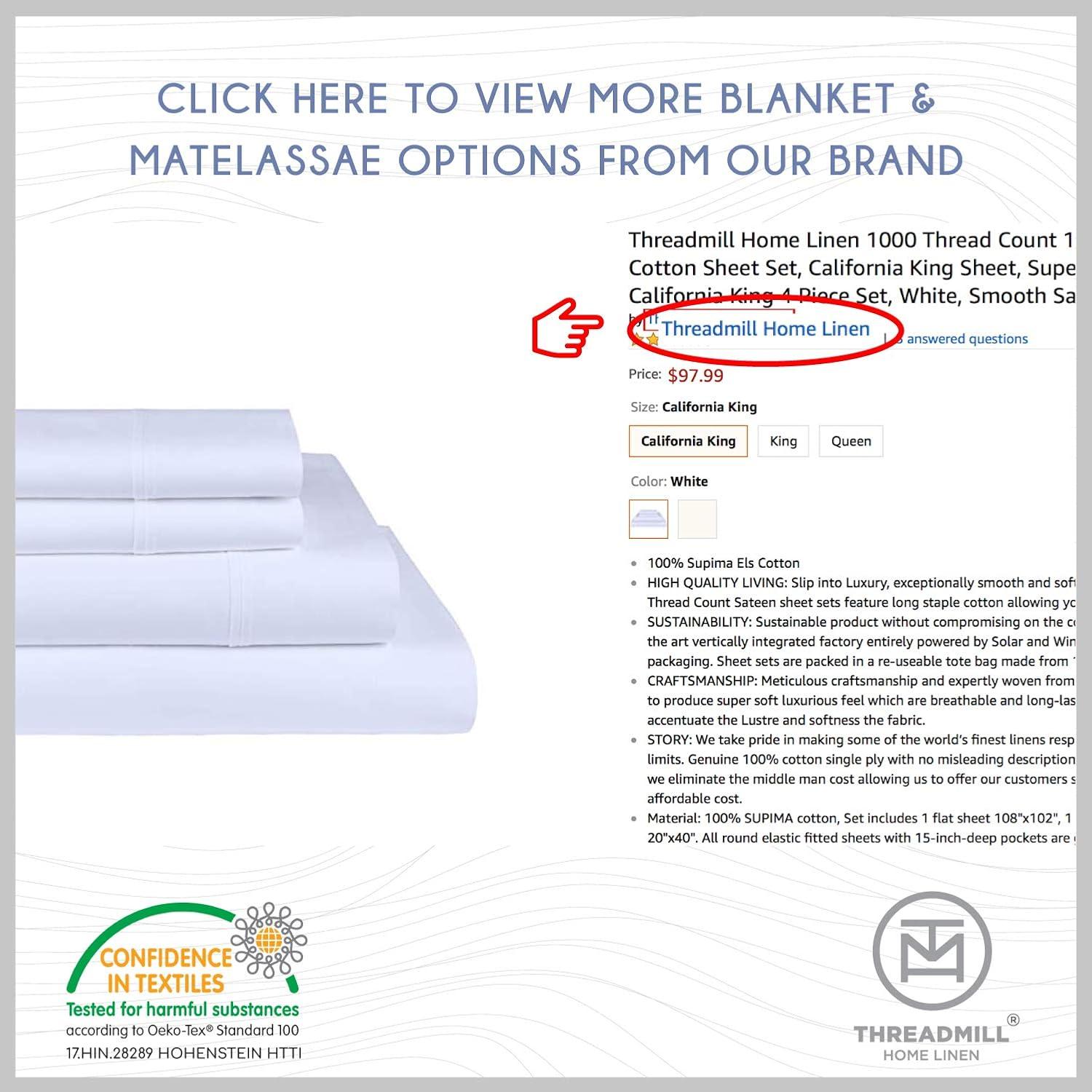 Juego de Sábanas Twin Threadmill 800 Hilos Jacquard Algodón