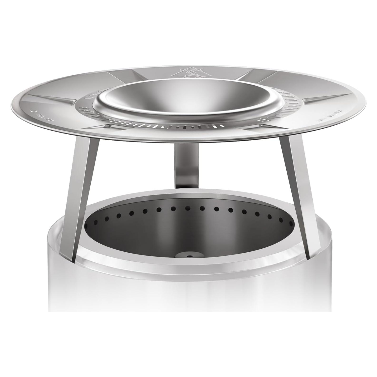 Deflector de Calor YEFU para Fogata Solo Stove 19" Acero Inoxidable