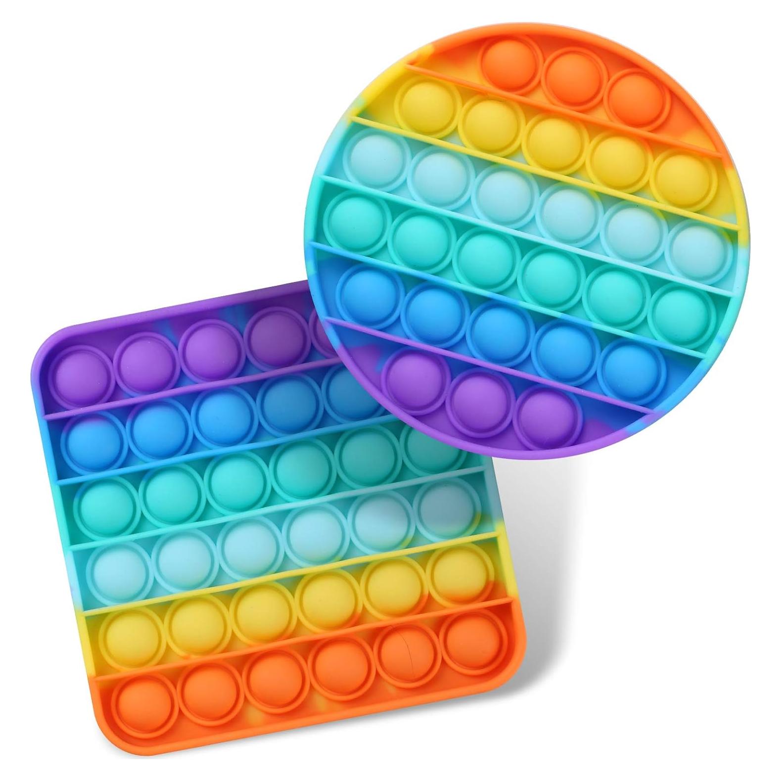 Juego de 2 Juguetes Sensoriales Pop Fidget Fpxnb - Redondo y Cuadrado