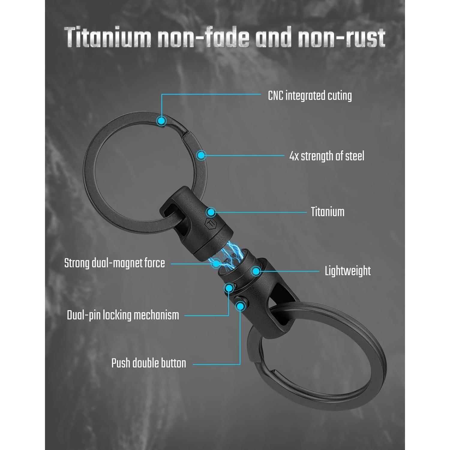 Conector de Llave Magnético KeyUnity KA45 de Titanio 9.07 kg