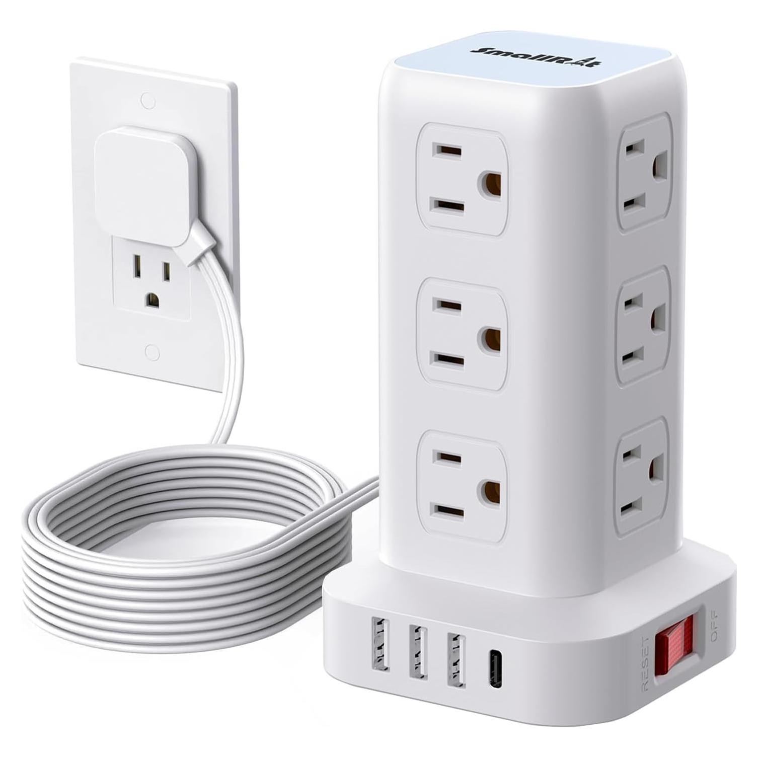 Torre de Regletas SMALLRT 16 EN 1 con 12 Salidas AC y 4 USB