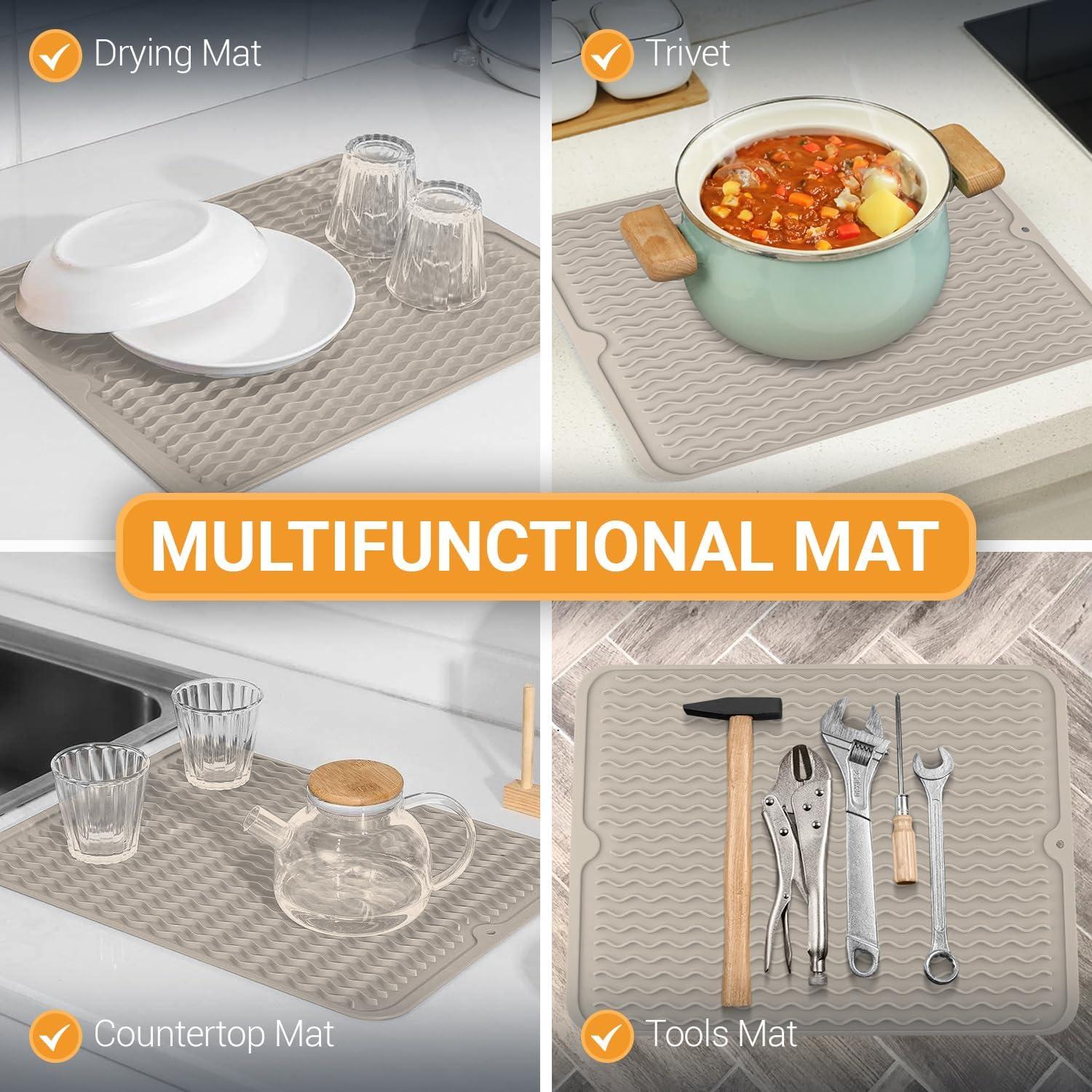 Alfombrilla de Secado de Platos Silicona Linda's Essentials 40.6x30.5cm