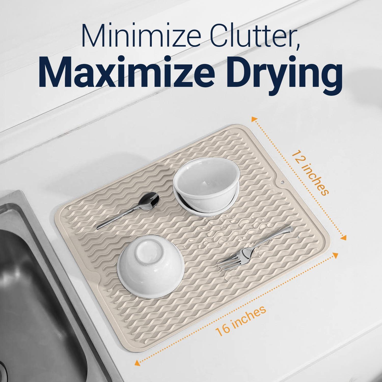 Alfombrilla de Secado de Platos Silicona Linda's Essentials 40.6x30.5cm