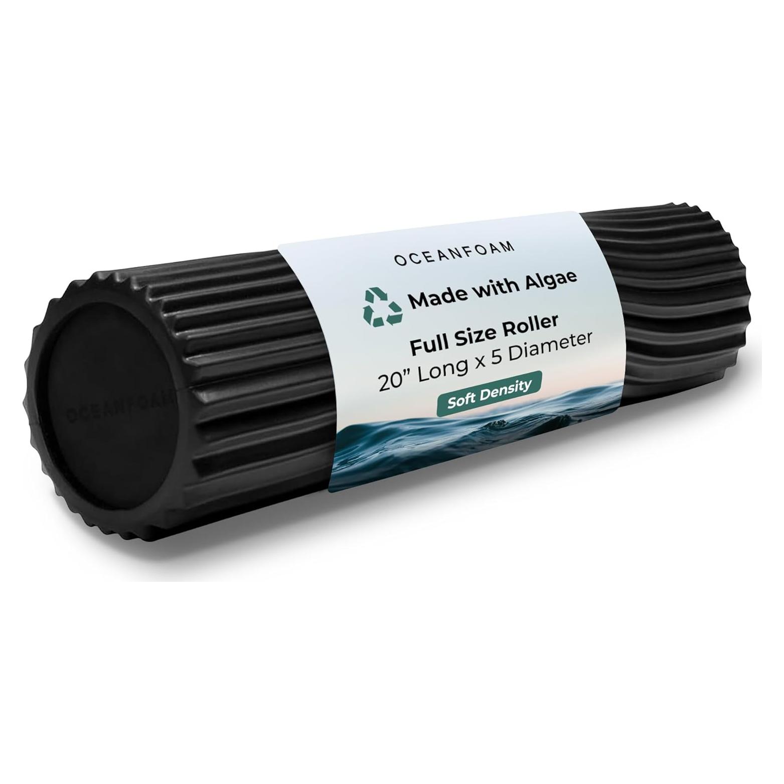 Rodillo de Espuma Suave Oceanfoam Negro 50.8 cm para Terapia