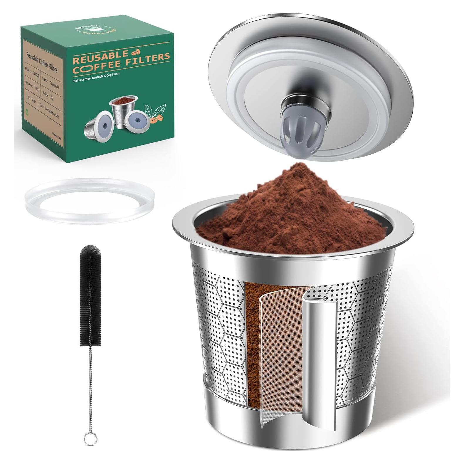 Tazas K reutilizables de acero inoxidable para Keurig 1.0