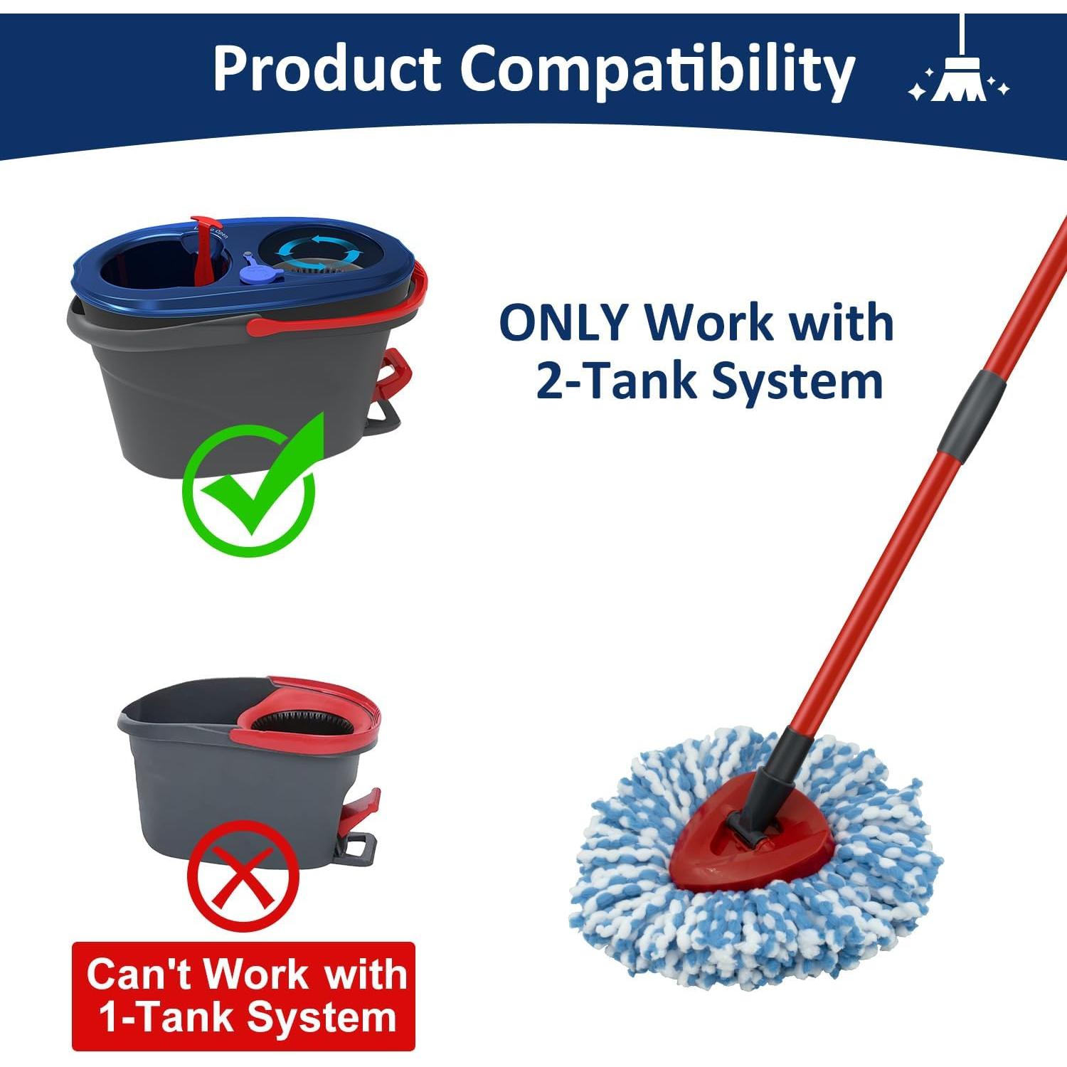 Paquete de 2 Cabezas de Repuesto y Mango Oceda 76-147 cm