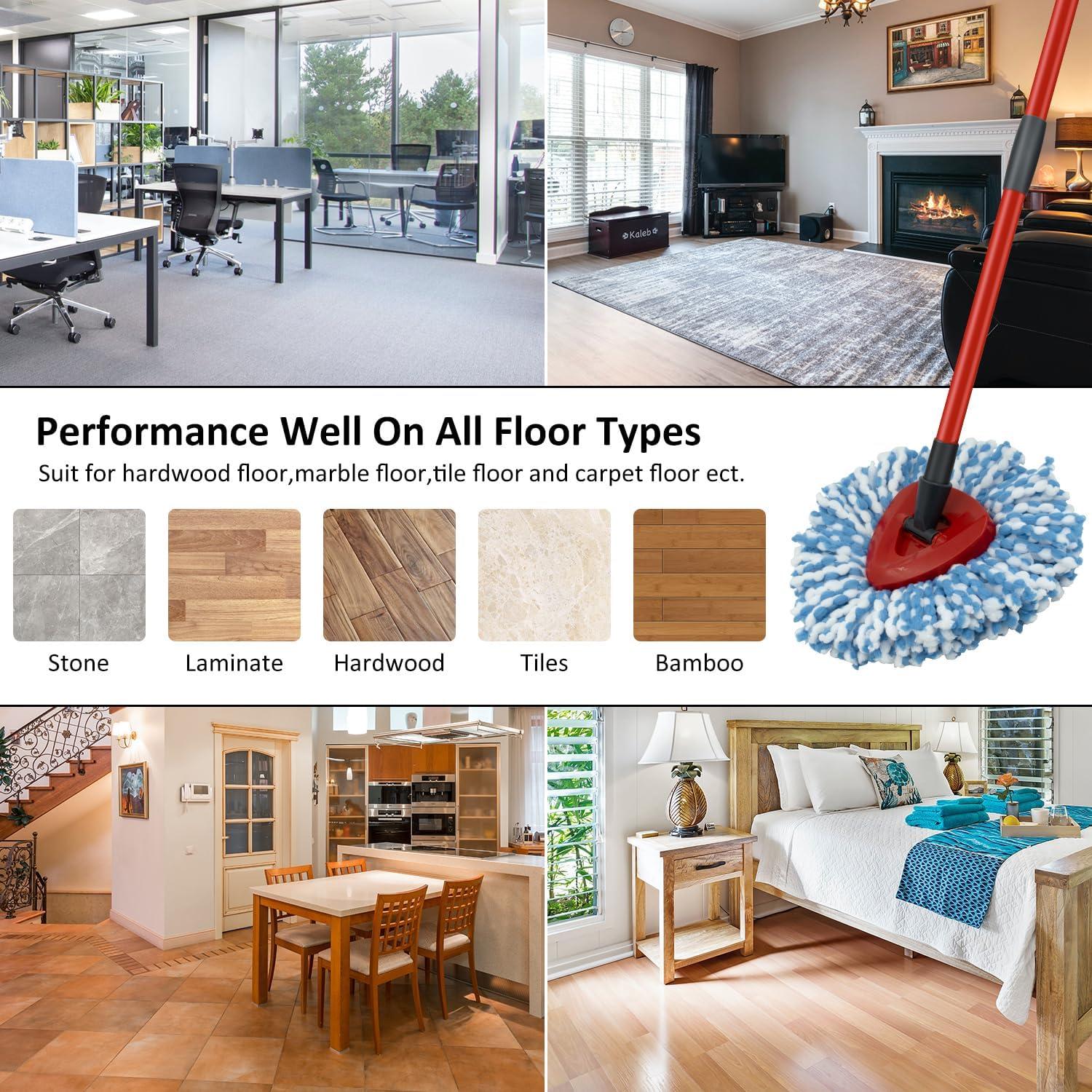 Paquete de 2 Cabezas de Repuesto y Mango Oceda 76-147 cm