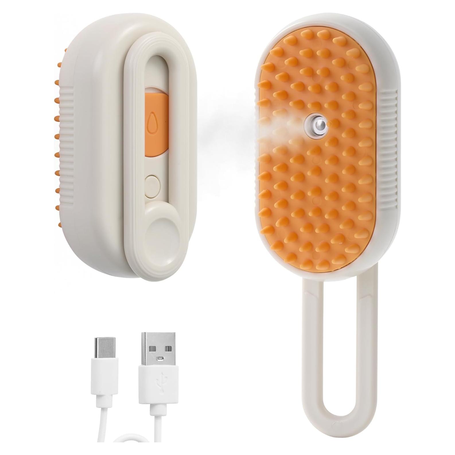 Cepillo de Vapor para Gatos Baytion 4 en 1 Crema