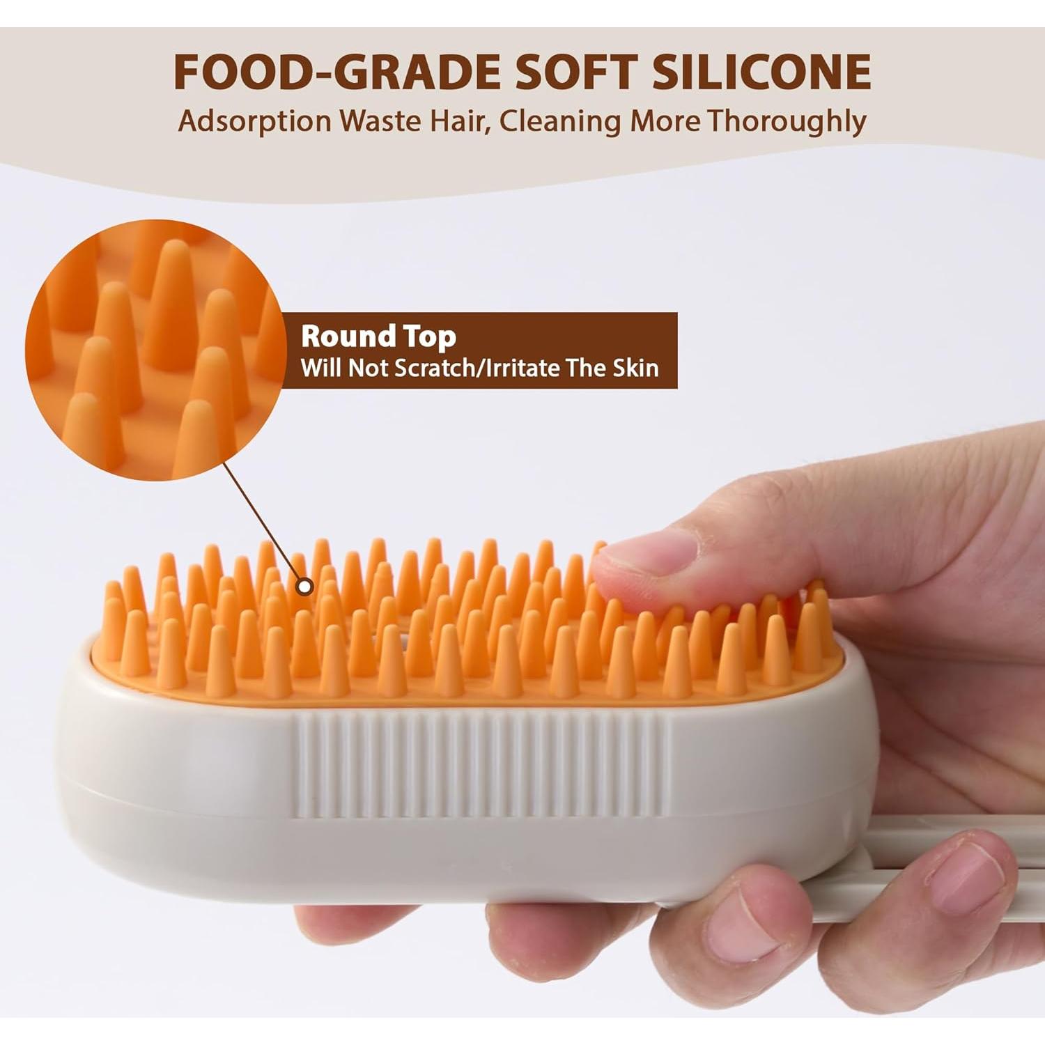 Cepillo de Vapor para Gatos Baytion 4 en 1 Crema