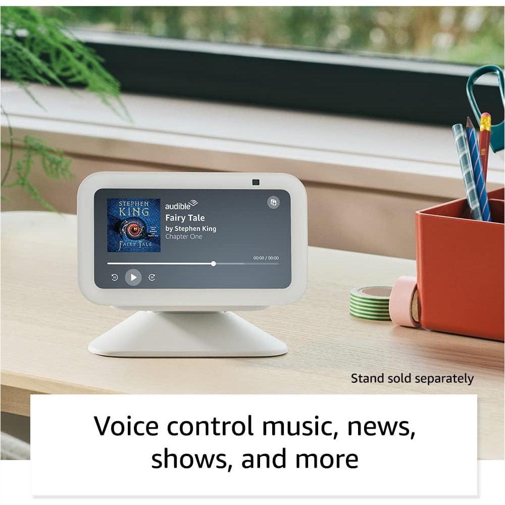 Like-New Amazon Echo Show 5 (newest model), Smart display with 2x the bass and clearer sound, Charcoal