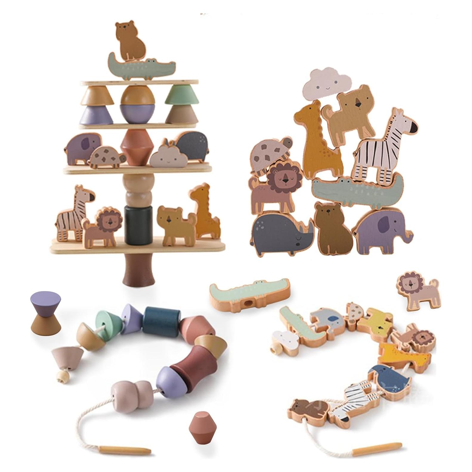 Juguete de Enhebrado de Madera Tengrui para Niños 3-5 Años