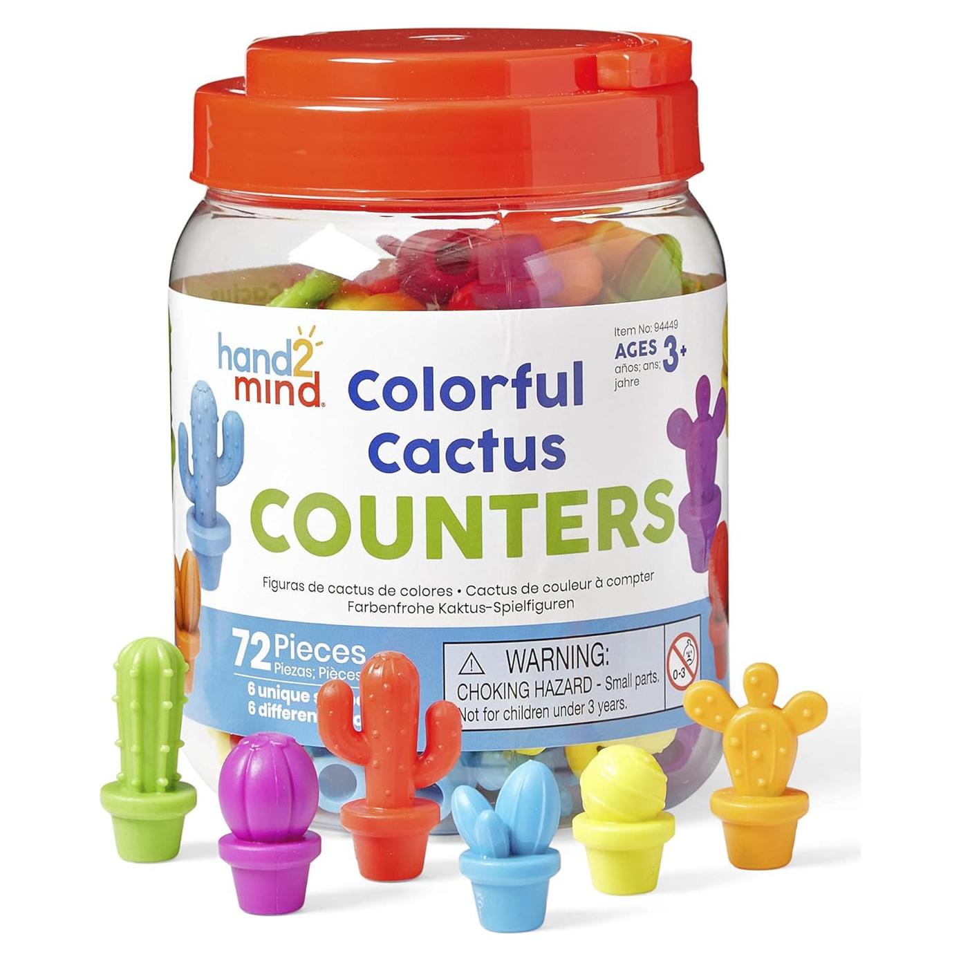 Contadores de Cactus Coloridos Hand2Mind - Juguetes Matemáticos 12.7x11.7cm