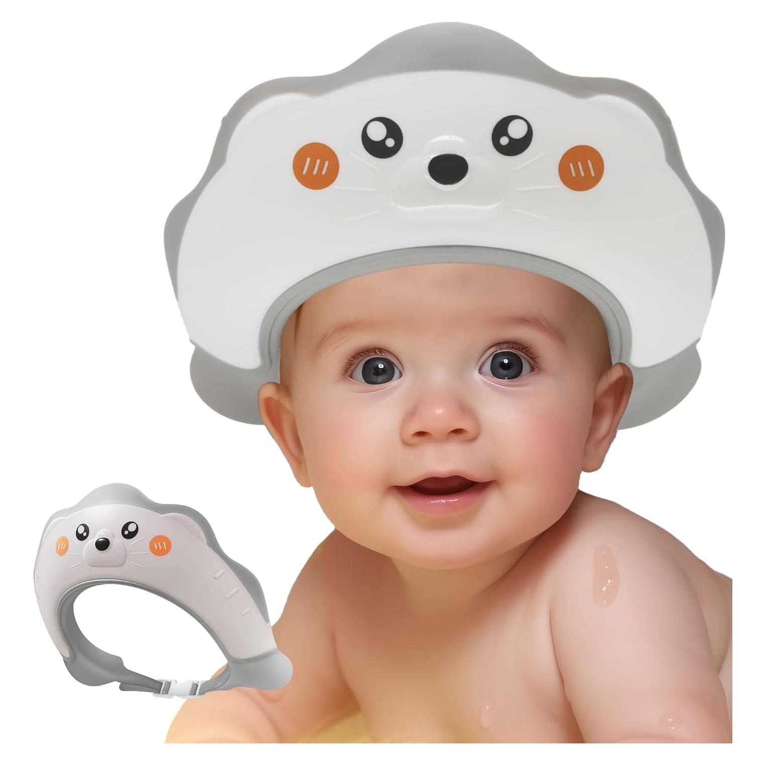 Gorro de Ducha para Bebé León Marino - Protección Ojos y Oídos