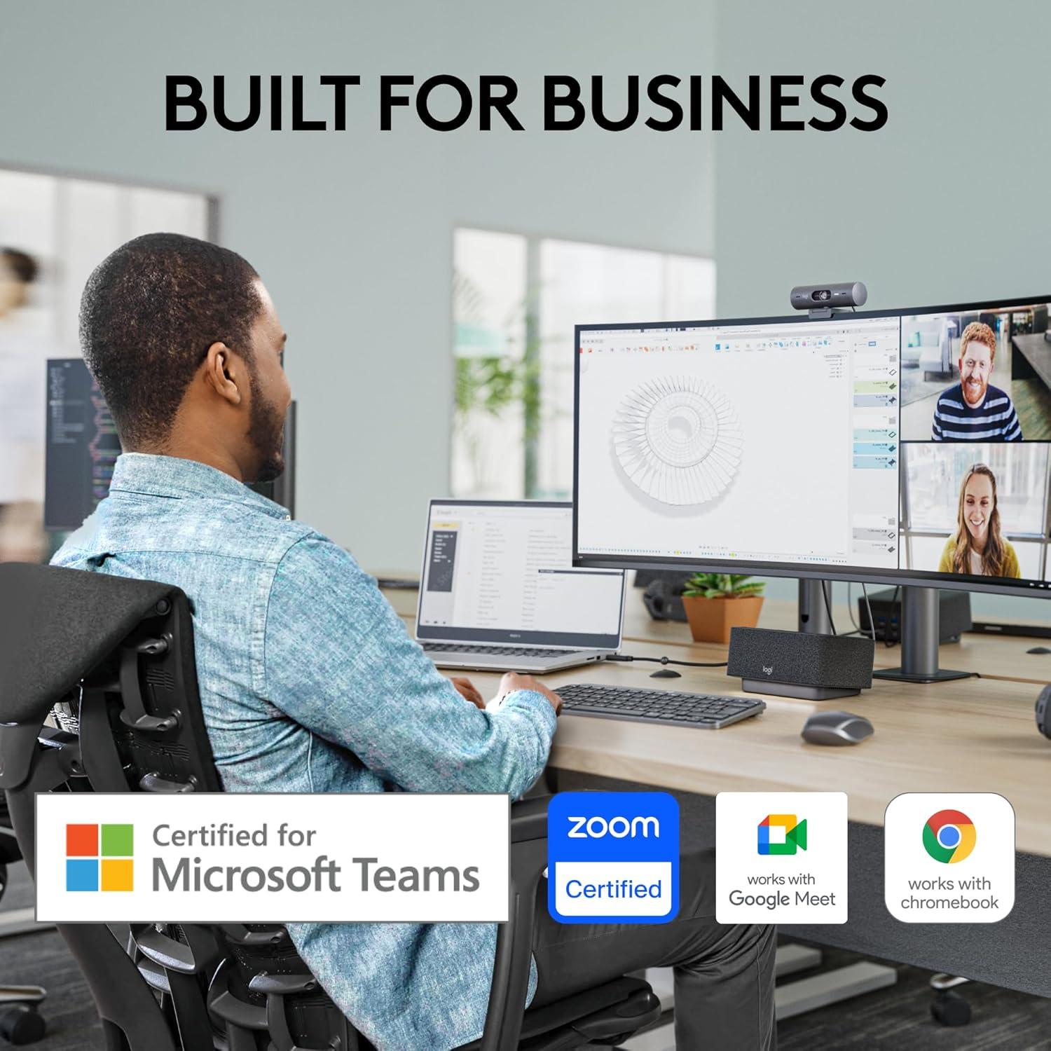 Webcam Logitech Brio 505 Full HD con micrófonos y obturador