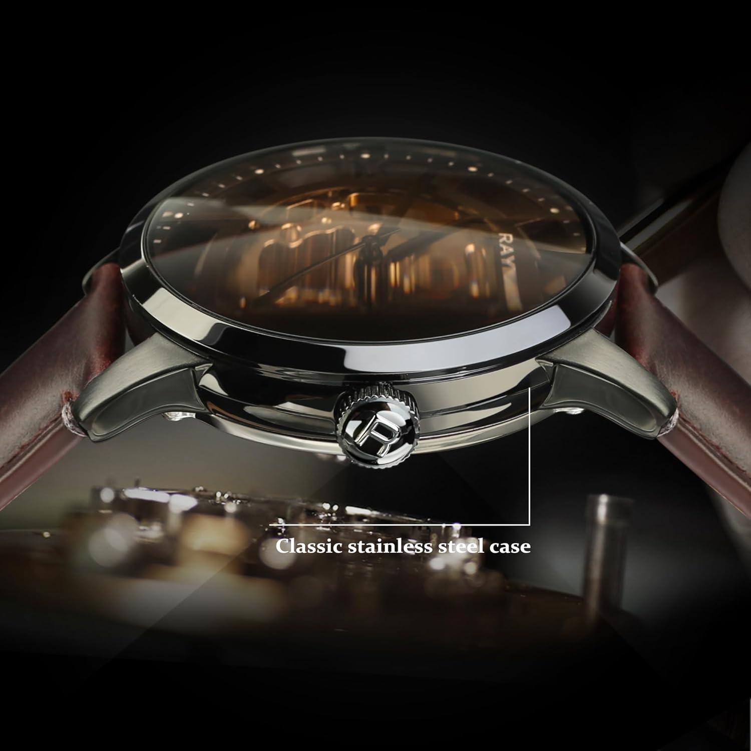 Reloj Automático Hombre FORSINING RM010-5 Esfera Esqueleto Cuero