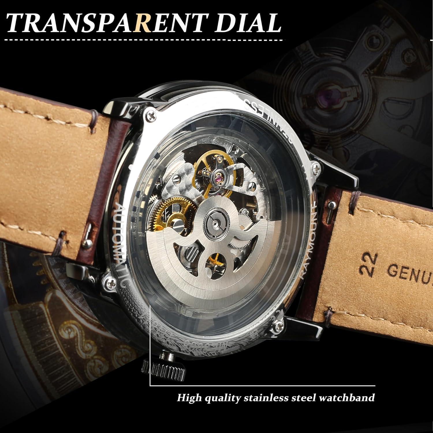 Reloj Automático Hombre FORSINING RM010-5 Esfera Esqueleto Cuero