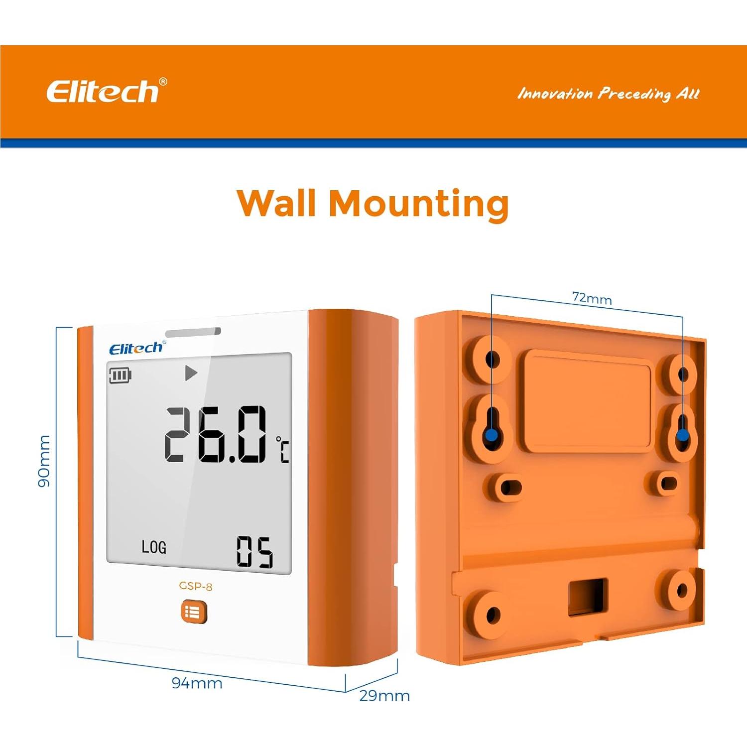 Registrador Digital de Temperatura y Humedad Elitech GSP-8