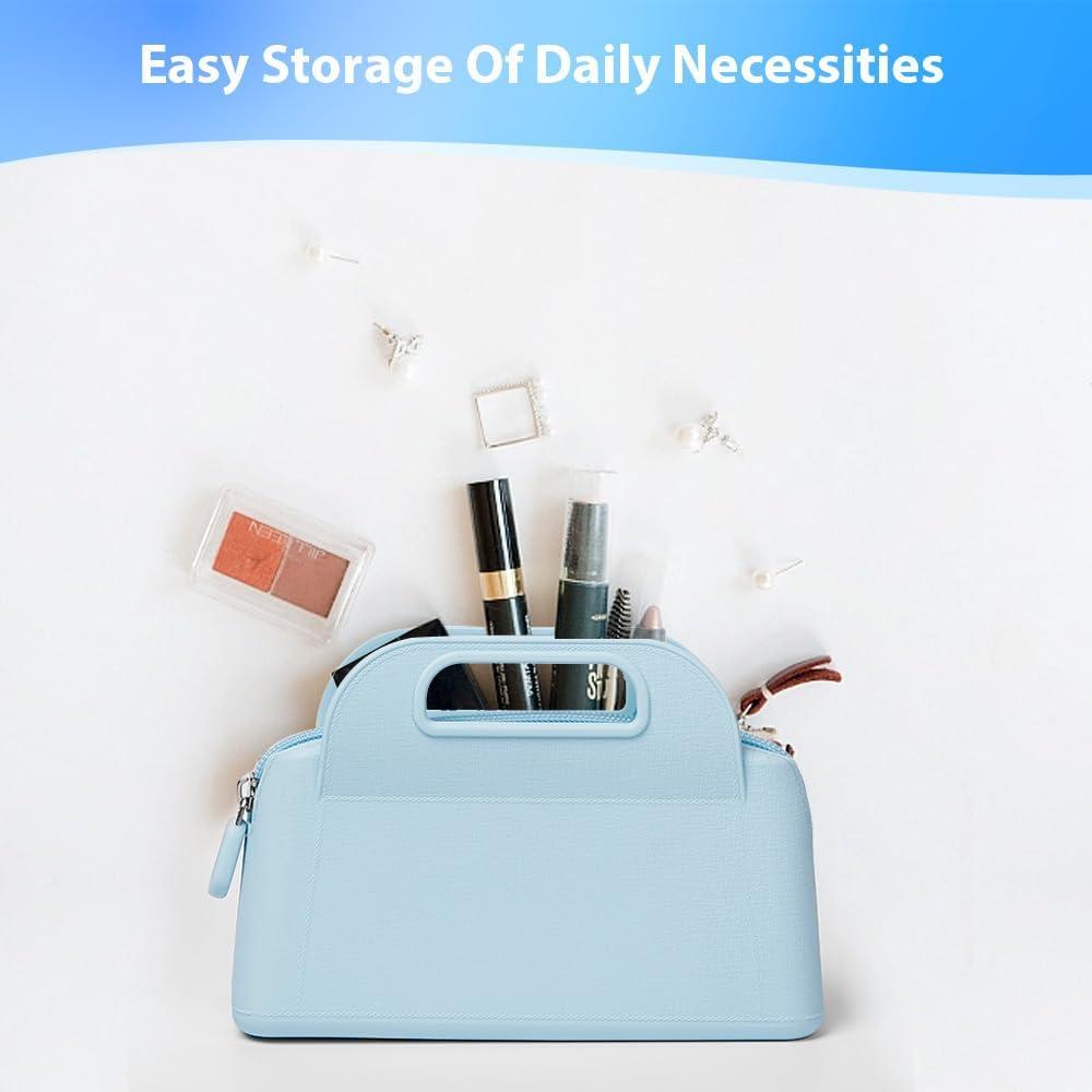 Bolsa de Maquillaje de Viaje Marhaliya Azul Silicona Impermeable