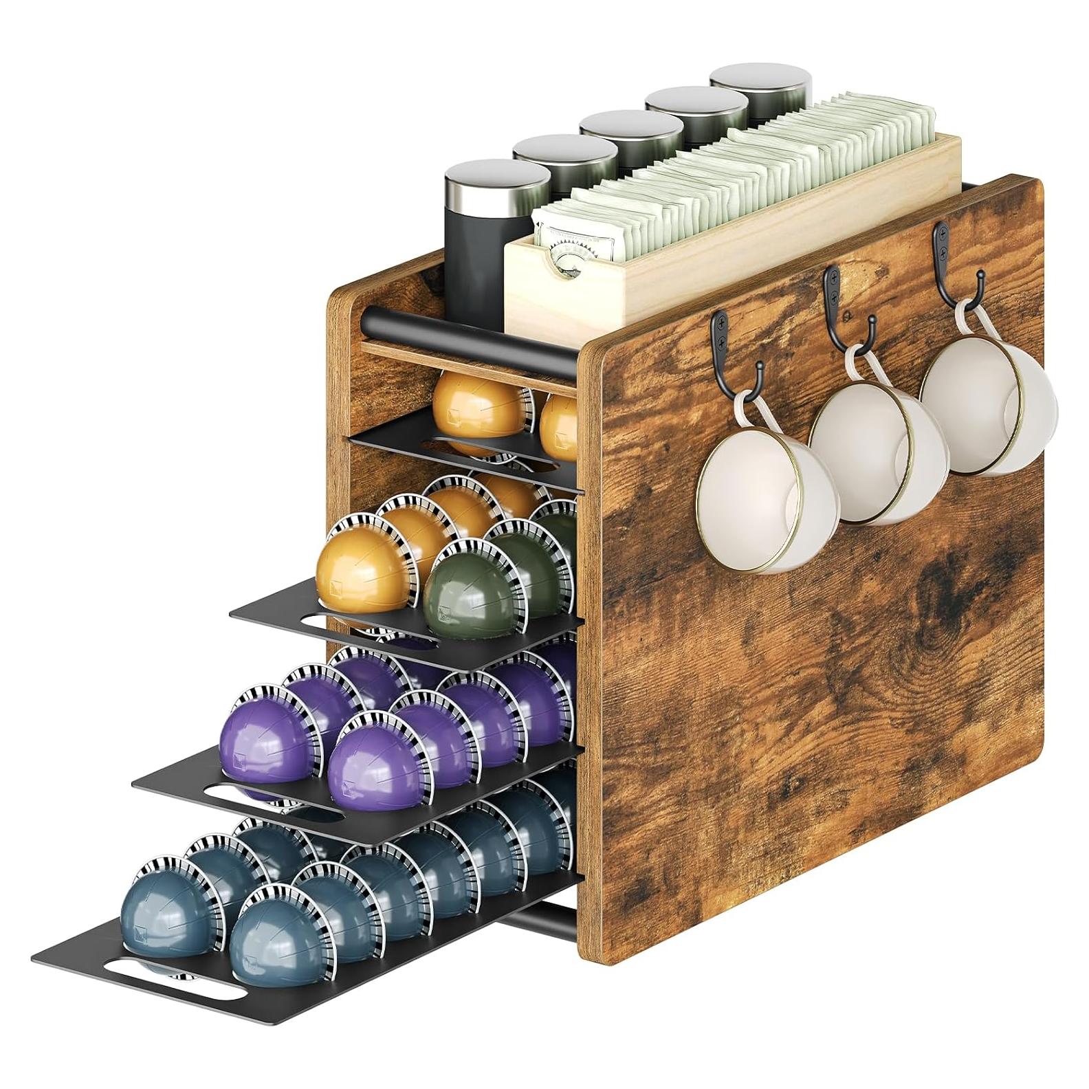 Soporte para Cajón de Cápsulas de Café YATINEY KH06BR 72 Cápsulas